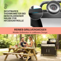 Kingsville 3.1 Kombigrill Gas + Kohle 10,9 KW 3+1 Brenner -Haushaltsgerätegeschäft 10040270 de 0004 usp