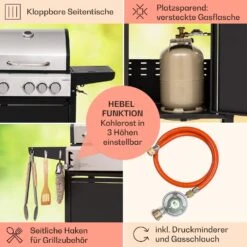 Kingsville 3.1 Kombigrill Gas + Kohle 10,9 KW 3+1 Brenner -Haushaltsgerätegeschäft 10040270 de 0006 usp