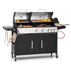 Haushaltsgerätegeschäft 39 Kingsville 4.1 Kombigrill Gas + Kohle 13,7 KW 4+1 Brenner