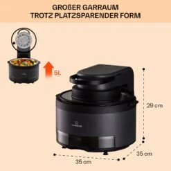 Vendure Heißluftfritteuse Mit Dampffunktion 1250W 5 Liter 6 Programme -Haushaltsgerätegeschäft 10040278 de 0007 usp