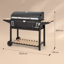 Aberdeen Double Holzkohlegrill Smoker Thermometer 2 Seitentische Mobil -Haushaltsgerätegeschäft 10040293 yy 0011 dimensions