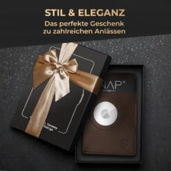 ZNAP Airtag Wallet 12 Karten Münzfach 9x1,8x6 Cm (BxHxT) RFID-Schutz -Haushaltsgerätegeschäft 10040315 de 0008 usp