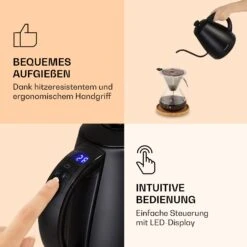 Garcon Wasserkocher 1L 2000W Warmhaltefunktion Schwanenhals Edelstahl -Haushaltsgerätegeschäft 10040347 de 0005 logo