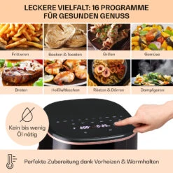 Air Bloom Heißluftfritteuse Dampffunktion 1500W 7,5 Liter 16 Programme -Haushaltsgerätegeschäft 10040495 de 0004 usp