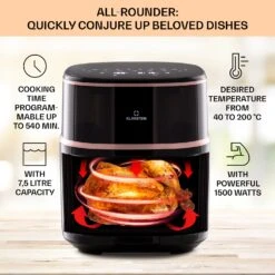 Air Bloom Heißluftfritteuse Dampffunktion 1500W 7,5 Liter 16 Programme -Haushaltsgerätegeschäft 10040495 uk 0003 usp