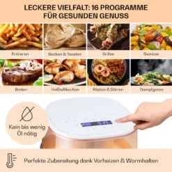 Air Bloom Heißluftfritteuse Dampffunktion 1500W 7,5 Liter 16 Programme -Haushaltsgerätegeschäft 10040496 de 0004 usp