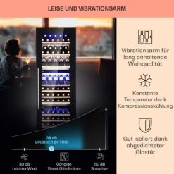 Vinsider 89 Built-In Trio Built-In Weinkühlschrank 5 – 18 °C Touch-Bedienfeld Holzregale -Haushaltsgerätegeschäft 10040720 de 0004 usp