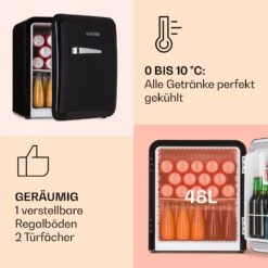 Audrey Mini Retro-Kühlschrank 48l 2 Ebenen 10 Audrey Mini Retro-Kühlschrank 48l 2 Ebenen -Haushaltsgerätegeschäft 10040738 de 0003 usp