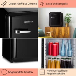 Audrey Mini Retro-Kühlschrank 48l 2 Ebenen 11 Audrey Mini Retro-Kühlschrank 48l 2 Ebenen -Haushaltsgerätegeschäft 10040738 de 0004 usp