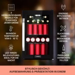 Beersafe 70 Craft Beer Edition Kühlschrank 70 Ltr Glastür Edelstahl -Haushaltsgerätegeschäft 10041182 de 0002 usp