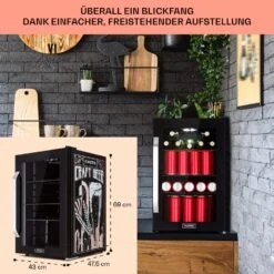 Beersafe 70 Craft Beer Edition Kühlschrank 70 Ltr Glastür Edelstahl -Haushaltsgerätegeschäft 10041182 de 0007 usp