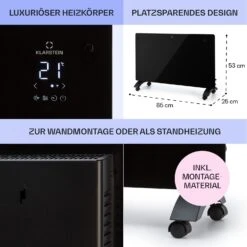 Bansin Crystal Smart Konvektions-Heizgerät 2500W 5 - 50 °C App-Steuerung -Haushaltsgerätegeschäft 10041211 de 0006 usp