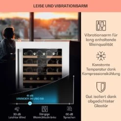 Vinsider 36 Built-In Uno Einbau-Weinkühlschrank 36 Flaschen 92 Ltr Edelstahl -Haushaltsgerätegeschäft 10041287 de 0004 usp