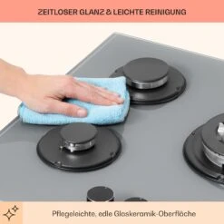 Firetale Gaskochfeld 5-flammig 70 Cm Aluminium-Brenner Inkl. Schlauch Und Druckminderer -Haushaltsgerätegeschäft 10041303 de 0007 usp