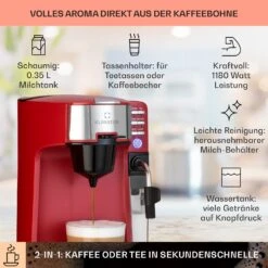 Baristomat 2-in-1-Heißgetränkeautomat Kaffee Tee Milchschaum -Haushaltsgerätegeschäft 10041305 de 0002 usp