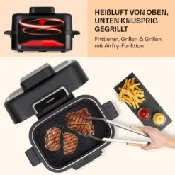 Combo Air Grill-Heißluftfritteuse 5 Programme 1500 Watt 4,5 L Grillkorb 2,5 L Frittierkorb -Haushaltsgerätegeschäft 10041330 de 0005 usp