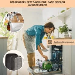 Combo Air Grill-Heißluftfritteuse 5 Programme 1500 Watt 4,5 L Grillkorb 2,5 L Frittierkorb -Haushaltsgerätegeschäft 10041330 de 0006 usp