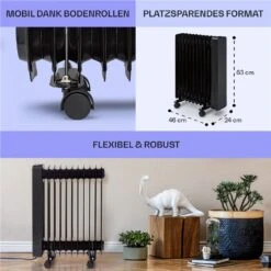 Sanford Smart Ölradiator 2500 W Leistung Wochentimer LED-Display Touch-Panel Klarstein-App -Haushaltsgerätegeschäft 10041358 de 0006 usp