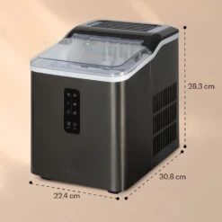 Albaron Supreme Eiswürfelmaschine Bullet 12kg/24h 1,5 Ltr Edelstahl -Haushaltsgerätegeschäft 10041360 yy 0007 dimensions