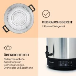 Abbey 25 Einkochautomat Getränkespender 25L 100°C 180min Edelstahl -Haushaltsgerätegeschäft 10041838 de 0006 logo