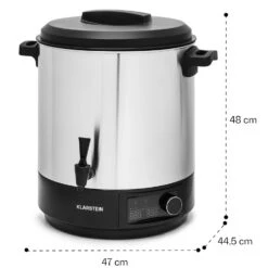 Abbey 25 Einkochautomat Getränkespender 25L 100°C 180min Edelstahl -Haushaltsgerätegeschäft 10041838 yy 0008 dimensions