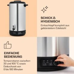 Abbey 60 Einkochautomat Getränkespender 60L 100°C 180min Edelstahl -Haushaltsgerätegeschäft 10041840 de 0004 logo