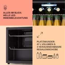 Coachella 50 Weinkühlschrank 47 Liter WiFi-Funktion Hintergrundbeleuchtung Edelstahl -Haushaltsgerätegeschäft 10045041 de 0004 usp