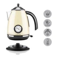 Aquavita Frühstücksset Creme Wasserkocher Toaster Creme -Haushaltsgerätegeschäft 60001826 yy 0007 detail Klarstein Aquavita Chalet Wasserkocher creme reedit v2