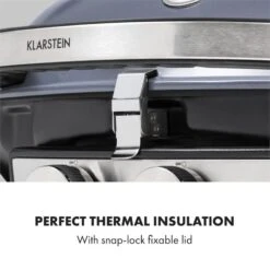 Parforce Duo Gasgrill 2 Brenner 4,4kW 15000BTU 300°C Gasschlauch Grau -Haushaltsgerätegeschäft 60002430 yy 0008 logo Klarstein Parforce Duo Gasgrill 2 Brenner grau