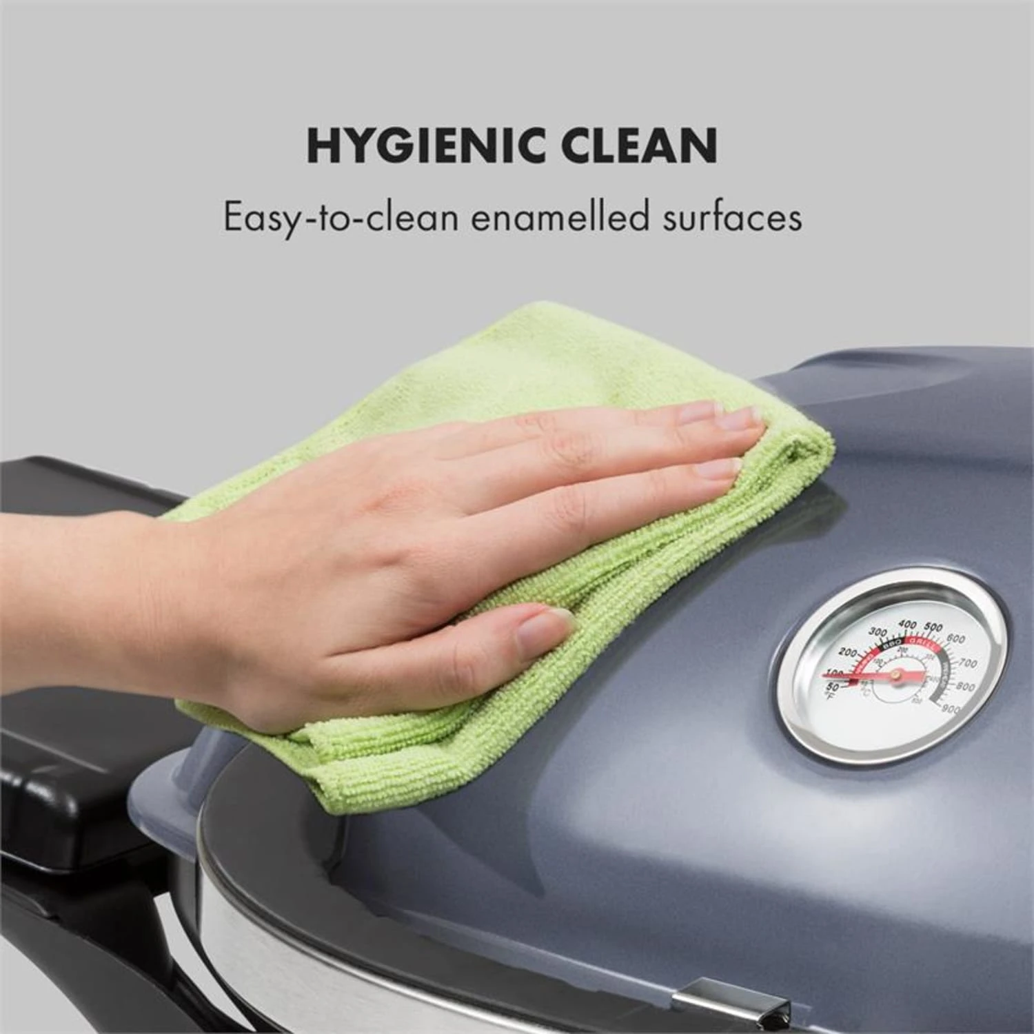 Parforce One Gasgrill 3,5kW 12000BTU SNJS Grilltisch Gasschlauch Grau – Bild 4