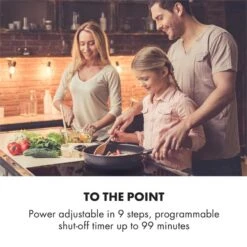 Kalahari Delicatessa Einbau-Ofen-Set Induktion 7000W 68Ltr Schwarz Edelstahl -Haushaltsgerätegeschäft 60002585 yy 0007 logo Klarstein Delicatessa 60 Einbaukochfeld schwarz