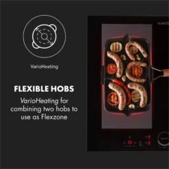 Kalahari Delicatessa Einbau-Ofen-Set Induktion 7000W 68Ltr Schwarz Edelstahl -Haushaltsgerätegeschäft 60002585 yy 0008 logo Klarstein Delicatessa 60 Einbaukochfeld schwarz