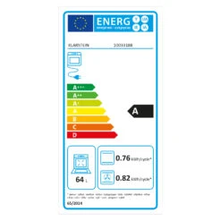 Gusteau Ignito Einbau-Ofen-Set Elektro / Gas 64Ltr Schwarz Edelstahl -Haushaltsgerätegeschäft 60002595 energy label