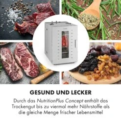 Master Jerky 16 Dörrautomat + Fleischhaken Set 1500W 40-90 °C 15h-Timer Edelstahl Silber -Haushaltsgerätegeschäft 60002668 de 0005 logo